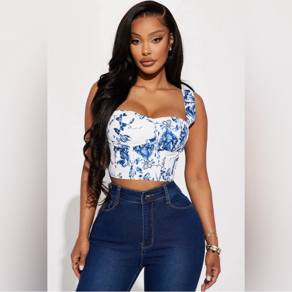 Fashion Nova Telling Secrets Floral Corset Top